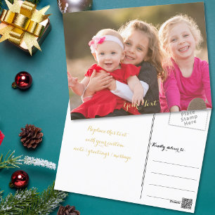 Maak een Aangepaste Gepersonaliseerde Foto Tekst A Briefkaart