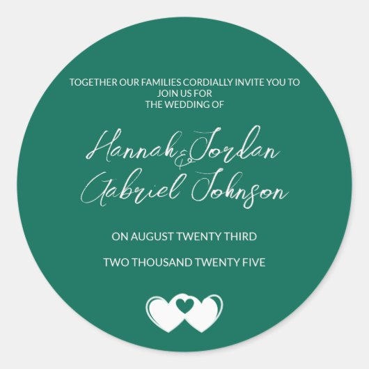 Maak een aangepaste smaragdgroene sticker (Voorkant)