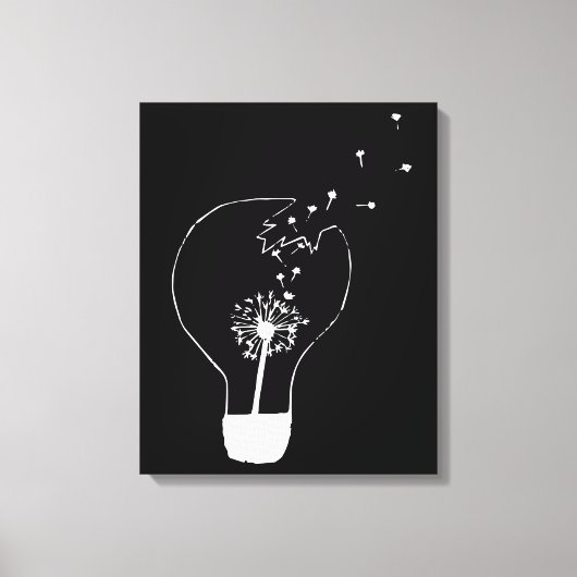 Maak een Abstract deandelion ventilatorcanvas Canvas Afdruk (Voorkant)