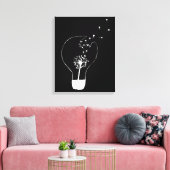 Maak een Abstract deandelion ventilatorcanvas Canvas Afdruk (Insitu (Woonkamer))