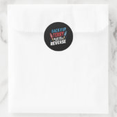 Maak een back-up op Terry en plaats deze in omgeke Ronde Sticker (Tas)