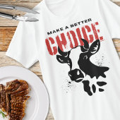 Maak een betere keuze Carnivoor Koe T-shirt