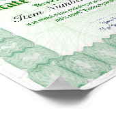 Maak een Certificaat van Authenticiteit Druk Poster (Hoek)