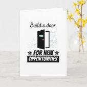 Maak een deur voor nieuwe kansen kaart (Gele Bloem)