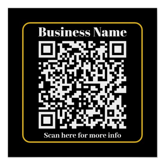 Maak een direct scanbare zakelijke QR-code Perfect Poster (Voorkant)