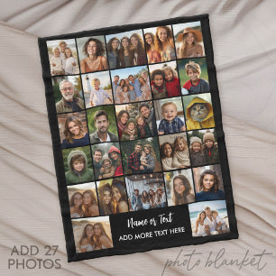 Maak een funky fotocollage met 27 foto's fleece deken