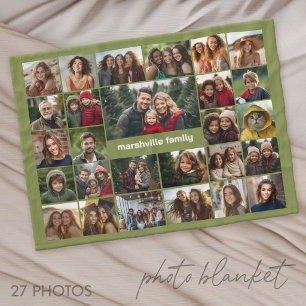 Maak een funky fotocollage met 27 foto's fleece deken