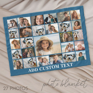 Maak een funky fotocollage met 27 foto's fleece deken
