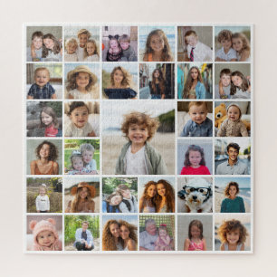 Maak een funky fotocollage met 33 foto's legpuzzel