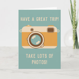 Maak een geweldige reis Bon Voyage Camera Wenskaar Kaart