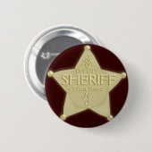 Maak een Kenteken van de Sheriff van de Ronde Button 5,7 Cm (Voorkant /achterkant)