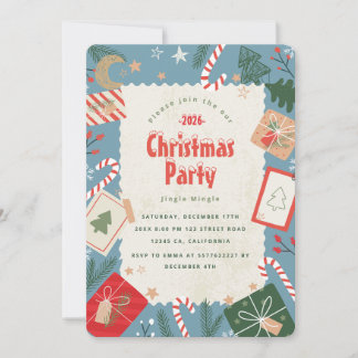 Maak een kerstfeest uitnodiging