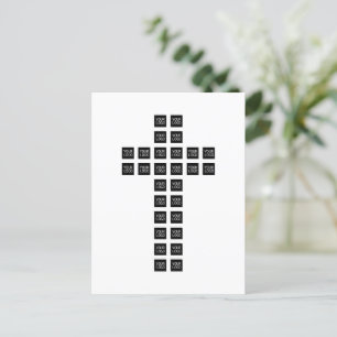 Maak een kruispatroon met elk logo of elke afbeeld uitnodiging briefkaart