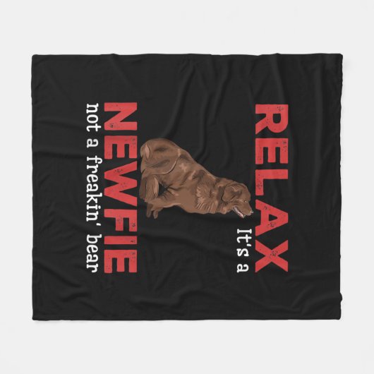 Maak een nieuw bestand los | Kute newfoundland dog Fleece Deken (Voorkant (Horizontaal))