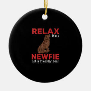 Maak een nieuw bestand los   Kute newfoundland dog Keramisch Ornament