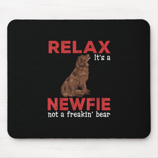 Maak een nieuw bestand los | Kute newfoundland dog Muismat (Voorkant)