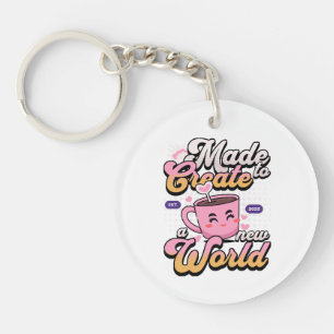 Maak een nieuwe wereld sleutelhanger
