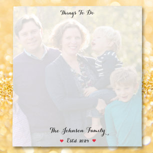 Maak een op maat gemaakte familiefoto jaar takenli notitieblok