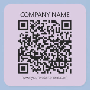 Maak een QR-code Bleek lavendel paars Vierkante Sticker