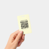 Maak een QR-code | Bleekgeel Badge (Handheld)