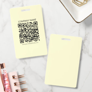 Maak een QR-code   Bleekgeel Badge