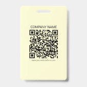 Maak een QR-code | Bleekgeel Badge (Voorzijde)