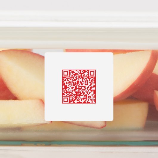 Maak een rode (bewerkbare) QR-code Waterdicht Labels (Aangebracht)