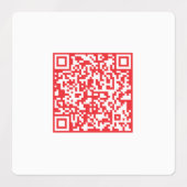 Maak een rode (bewerkbare) QR-code Waterdicht Labels (Design 2)