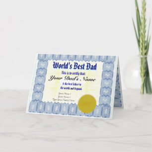 Maak een 's werelds beste papa-certificaat kaart