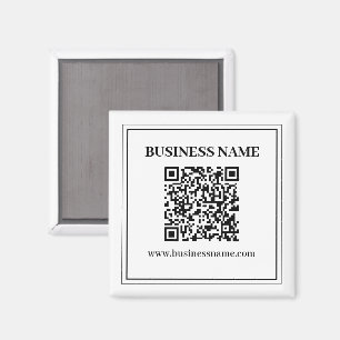 Maak een scanbare QR-code Zwart & Wit Magneet