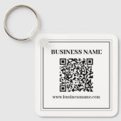Maak een scanbare QR-code | Zwart & Wit Sleutelhanger (Voorkant)