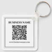 Maak een scanbare QR-code | Zwart & Wit Sleutelhanger (Achterkant)
