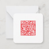 Maak een scanbare rode (bewerkbare) QR-code Notitiekaartje (Voorkant)