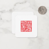 Maak een scanbare rode (bewerkbare) QR-code Notitiekaartje (Voorkant / Achterkant in situ)