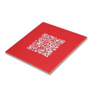 Maak een scanbare rode (bewerkbare) QR-code Tegeltje