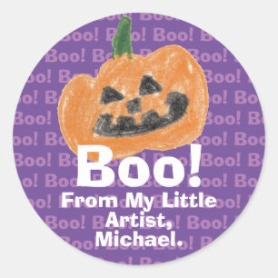Maak een schat door het kunstwerk van je Kind   Po Ronde Sticker