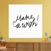 Maak een Sierkussen met een Wish Typography Canvas Afdruk (Insitu (Woonkamer))