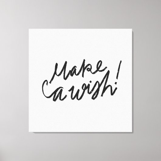 Maak een Sierkussen met een Wish Typography Canvas Afdruk (Voorkant)