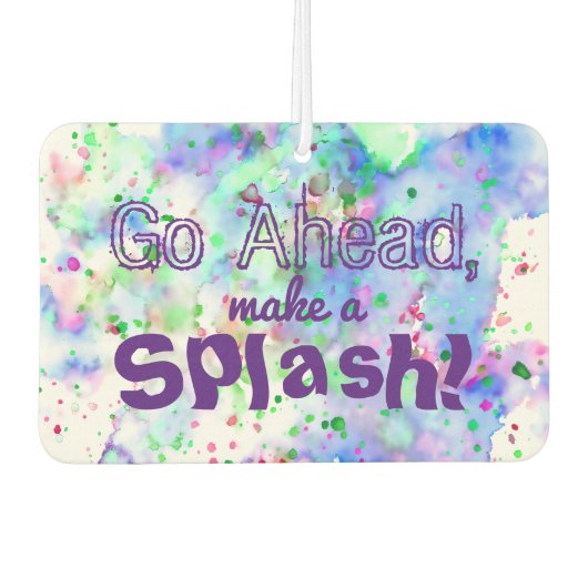 Maak een Splash Fun Waterverf Paint Splatter Luchtverfrisser (Voorkant)