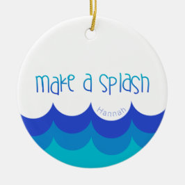 Maak een Splash Swim Sport Inspirerend Keramisch Ornament