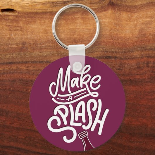 Maak een Splash Wine Sleutelhanger (Voorkant)