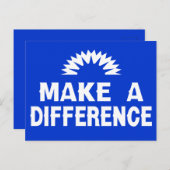 Maak een verschil briefkaart (Voorkant / Achterkant)