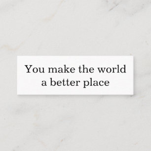 Maak een verschil contactkaartje