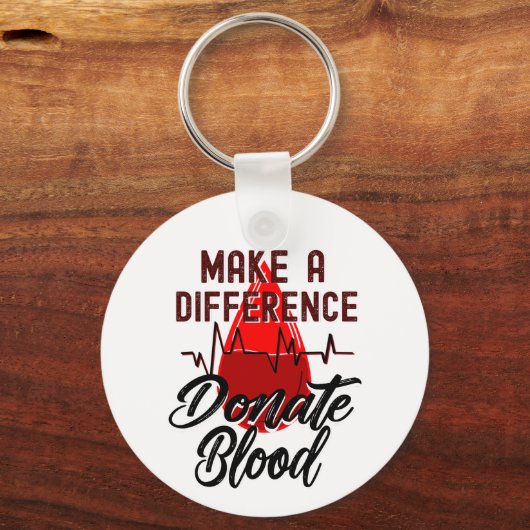Maak een verschil, doneer bloed sleutelhanger (Voorkant)