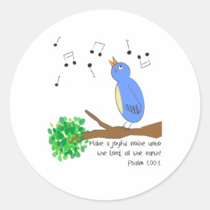 Maak een vrolijk geluid ronde sticker
