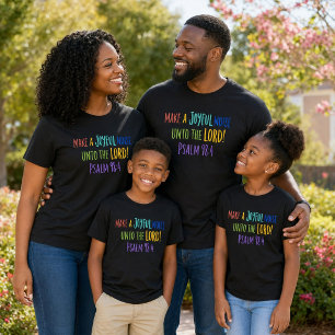 Maak een Vrolijke Lawaai Kleurrijk Christelijk Gez T-shirt