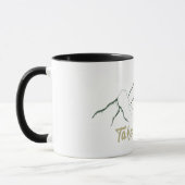 Maak een wandeling outdoor wandelen logo pijnbomen mok (Links)