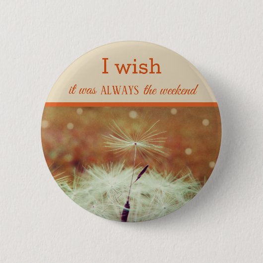 Maak een wens dandilion badge ronde button 5,7 cm (Voorkant)