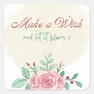 Maak een Wens Stickers Bloemige Cute Set