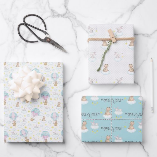 Maak een Wish Birthday Wrapping Paper Sheets (Voorkant)